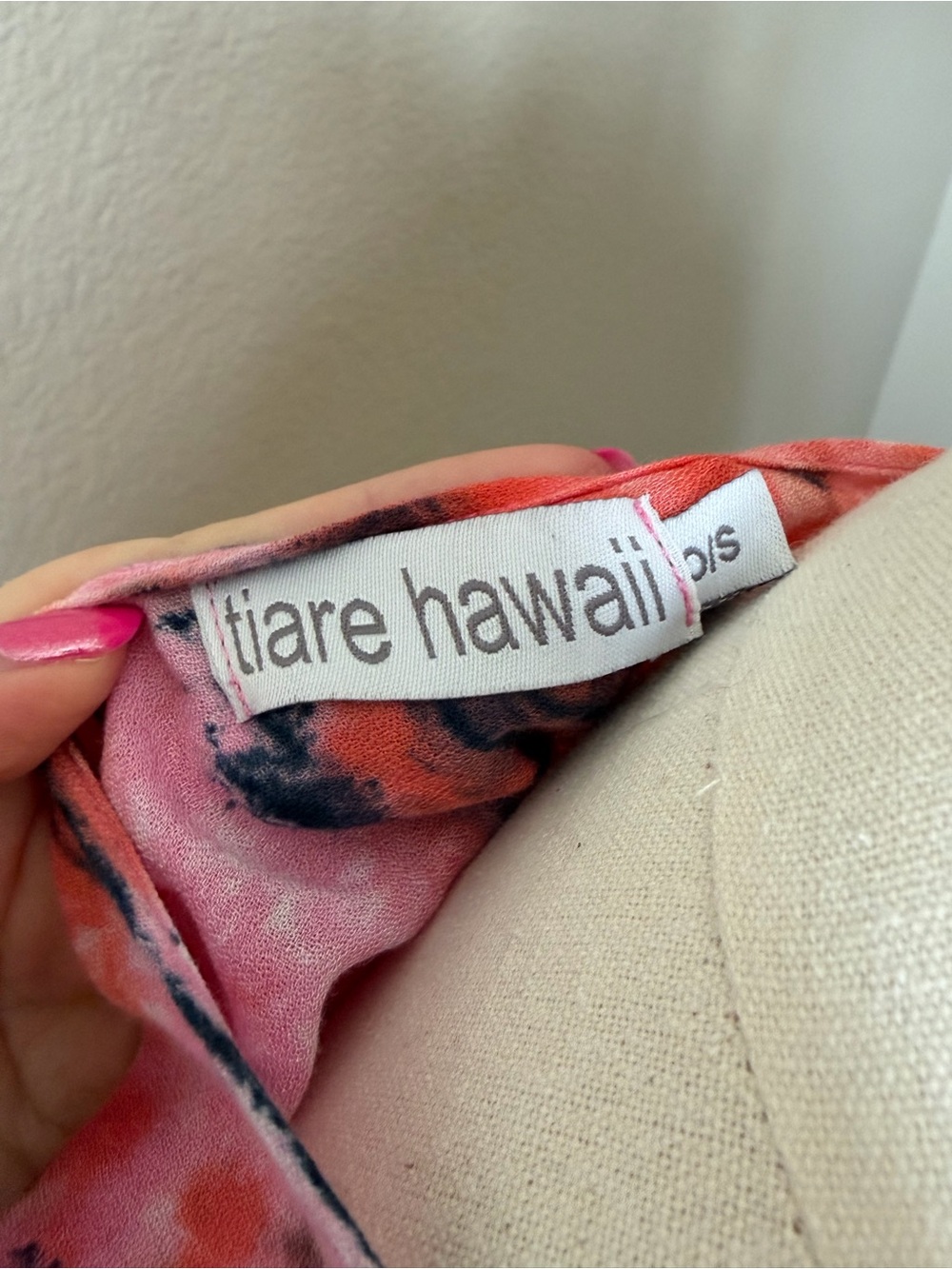 Tiare Hawaii Tie-Front Pink Dress One Size - Picture 3 of 3